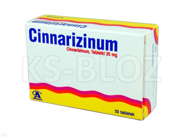 Cinnarizinum Aflofarm interakcje ulotka tabletki 25 mg 50 tabl. | 5 blist.po 10 szt.
