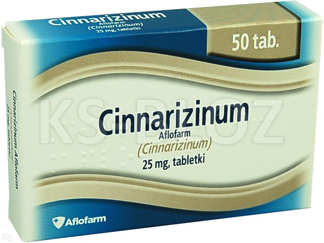 Cinnarizinum Aflofarm interakcje ulotka tabletki 25 mg 50 tabl. | 2 blist.po 25szt.