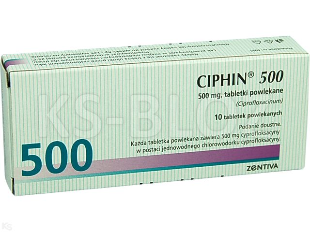 Ciphin 500 interakcje ulotka tabletki powlekane 500 mg 10 tabl.