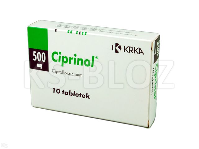 Ciprinol interakcje ulotka tabletki powlekane 500 mg 10 tabl.