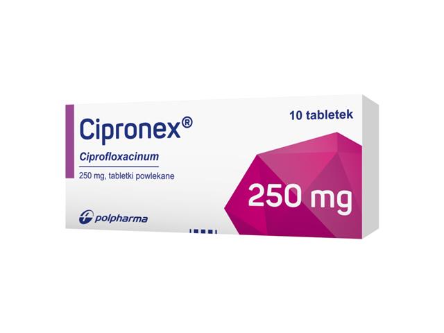 Cipronex interakcje ulotka tabletki powlekane 250 mg 10 tabl.
