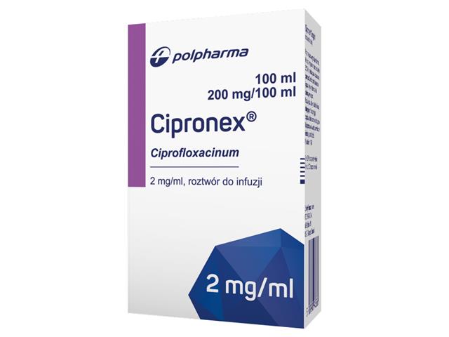 Cipronex interakcje ulotka roztwór do infuzji 2 mg/ml 40 poj. po 100 ml