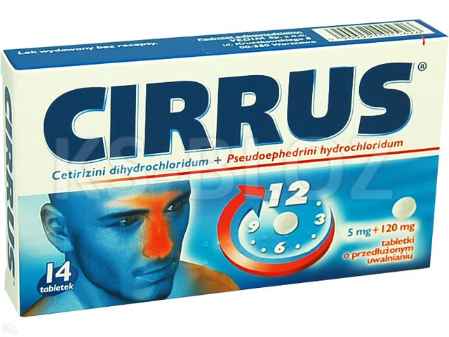 Cirrus Duo (Cirrus) interakcje ulotka tabletki o przedłużonym uwalnianiu 5mg+120mg 14 tabl.