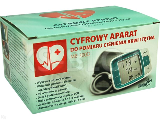 CIŚNIEN. BMS MB-300D automat/naramienny interakcje ulotka ciśnieniomierz - 1 szt.
