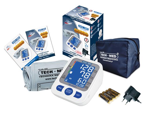 Ciśnieniomierz elektroniczny TMA-VOICE 1 z zasilaczem interakcje ulotka ciśnieniomierz - 1 op.