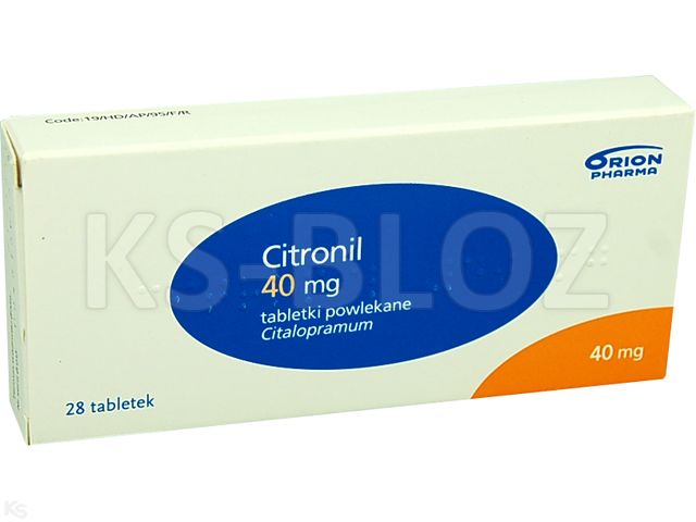 Citronil interakcje ulotka tabletki powlekane 40 mg 28 tabl. | 2 blist.po 14 szt.