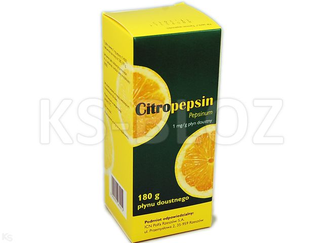 Citropepsin interakcje ulotka płyn doustny 1 mg (1 280 I.U.)/g 180 g