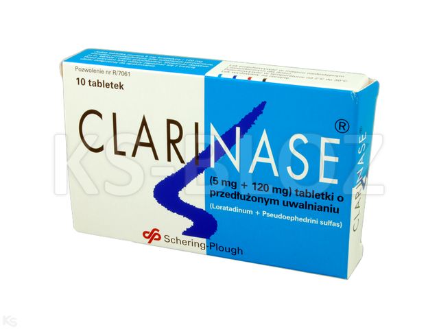 Clarinase interakcje ulotka tabletki o przedłużonym uwalnianiu 5mg+120mg 10 tabl. | blister