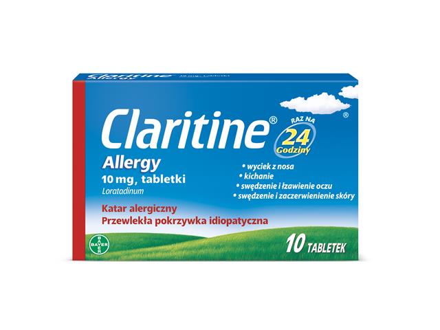 Claritine Allergy interakcje ulotka tabletki 10 mg 10 tabl.