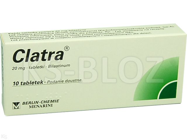 Clatra interakcje ulotka tabletki 20 mg 10 tabl.