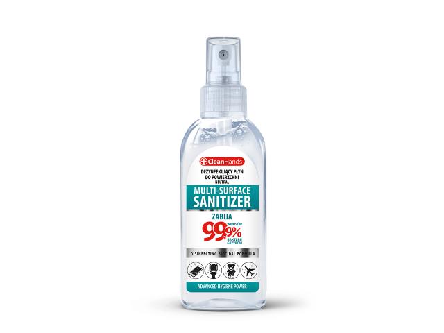 Clean Hands Płyn dezynfekujący do powierzchni neutral interakcje ulotka płyn dezynfekujący 100 ml