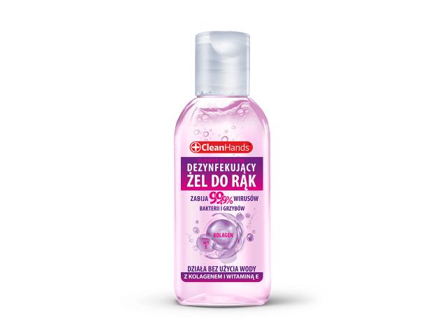 Clean Hands Żel dezynfekujący do rąk z kolagenem i witaminą E flower blossom interakcje ulotka żel 50 ml