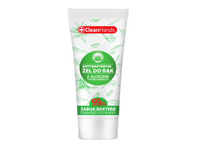 Clean Hands Żel do rąk antybakteryjny z aloesem, prowitaminą B5 interakcje ulotka żel - 30 ml