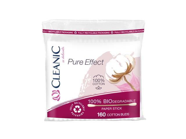 Cleanic Pure Effect Patyczki higieniczne interakcje ulotka   160 szt.