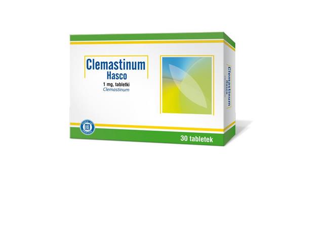 Clemastinum Hasco interakcje ulotka tabletki 1 mg 30 tabl.