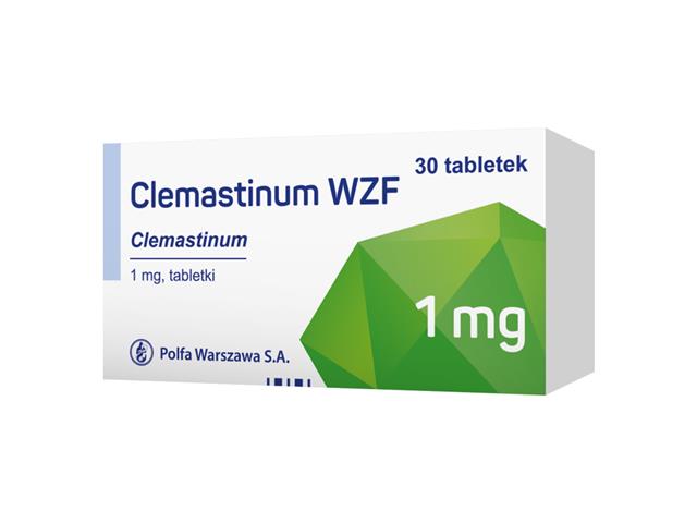 Clemastinum interakcje ulotka tabletki 1 mg 30 tabl.