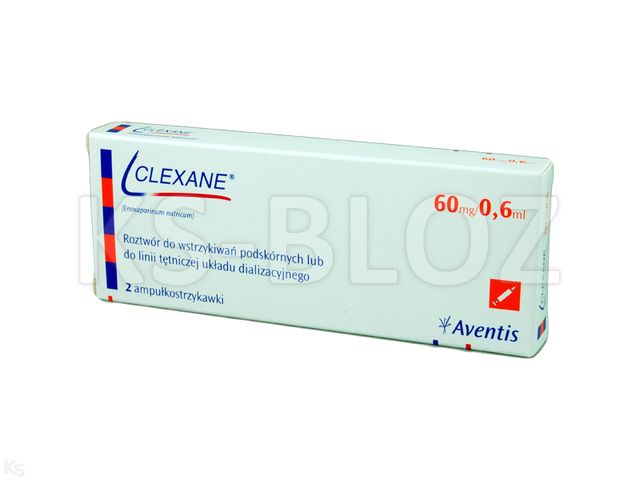 Clexane interakcje ulotka roztwór do wstrzykiwań w ampułko-strzykawce 60 mg/0,6ml (6000 j.m.) 2 amp.-strz. po 0.6 ml