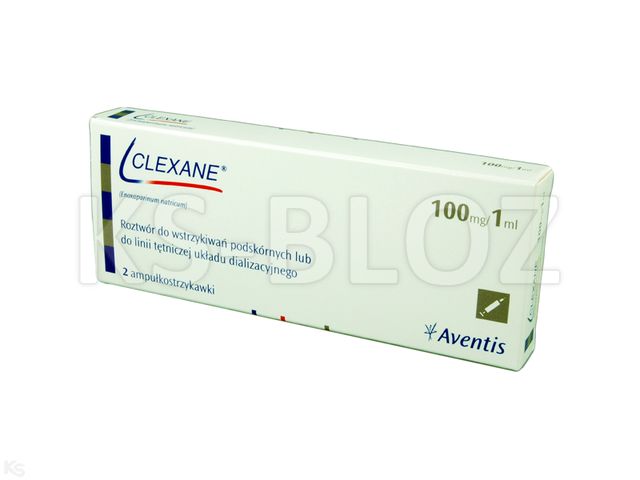 Clexane interakcje ulotka roztwór do wstrzykiwań w ampułko-strzykawce 100 mg/ml (10 000 j.m.) 2 amp.-strz. po 1 ml