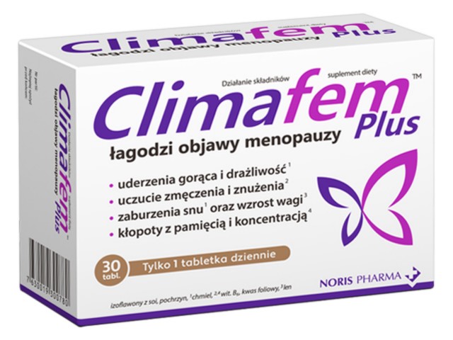 Climafem Plus interakcje ulotka tabletki powlekane  30 tabl.