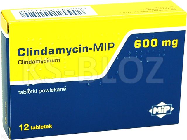 Clindamycin MIP 600 interakcje ulotka tabletki powlekane 0,6 g 12 tabl.
