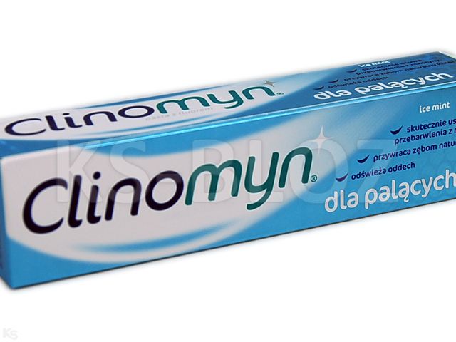 Clinomyn Pasta do mycia zębów dla palących ice mint z fluorem interakcje ulotka   75 ml