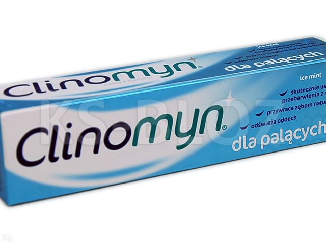 Clinomyn Pasta do mycia zębów dla palących ice mint z fluorem interakcje ulotka pasta do zębów  75 ml