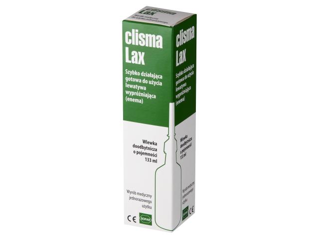 Clisma Lax Lewatywa Jednorazowa Enema interakcje ulotka wlew doodbytniczy - 133 ml