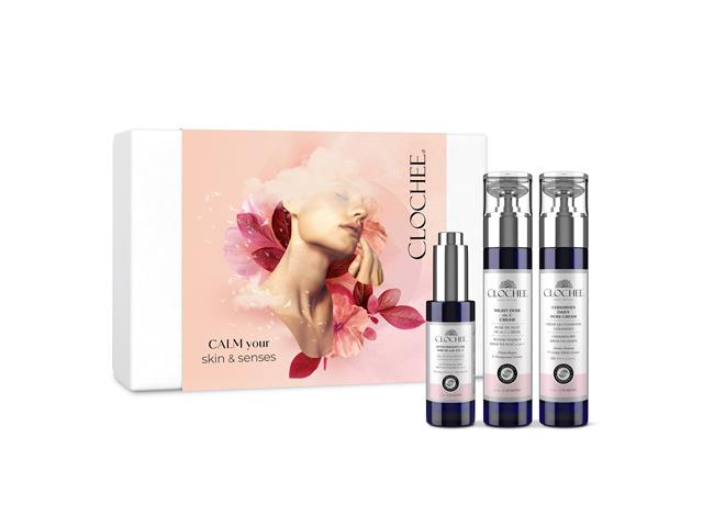 Clochee Calming zest. Ceramidowy krem na dzień + wzmac. krem na noc + antyoks. Ser. olejowe z wit. C interakcje ulotka zestaw - 50 ml (+ 50 ml + 30 ml)