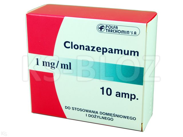 Clonazepamum TZF interakcje ulotka roztwór do wstrzykiwań 1 mg/ml 10 amp. po 1 ml