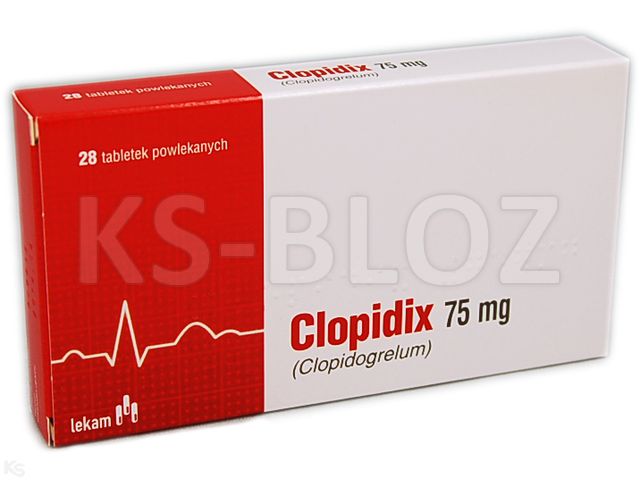 Clopidix interakcje ulotka tabletki powlekane 0,075 g 28 tabl.