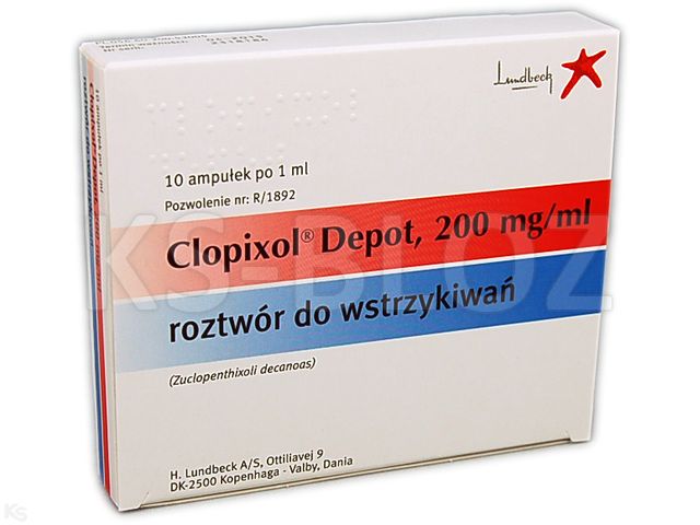 Clopixol Depot interakcje ulotka roztwór do wstrzykiwań 200 mg/ml 10 amp. po 1 ml