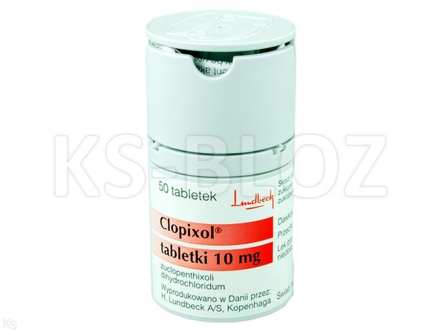 Clopixol interakcje ulotka tabletki powlekane 10 mg 50 tabl.