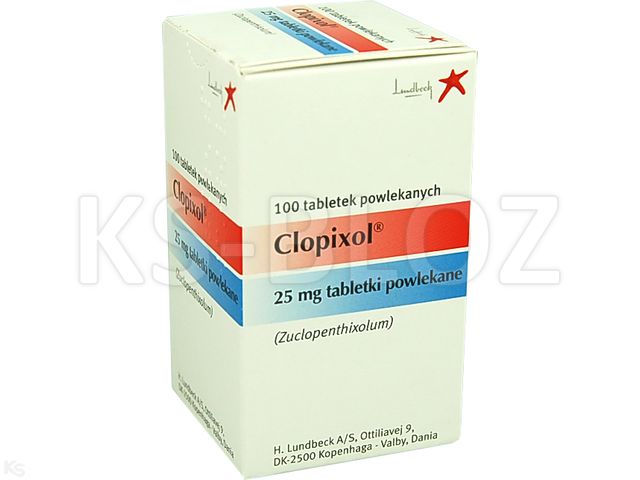 Clopixol interakcje ulotka tabletki powlekane 25 mg 100 tabl.