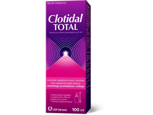 Clotidal Total interakcje ulotka roztwór dopochwowy - 100 ml