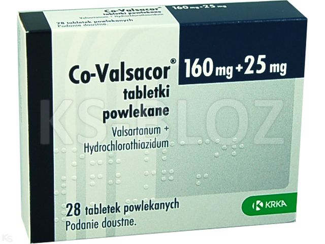 Co-Valsacor interakcje ulotka tabletki powlekane 160mg+25mg 