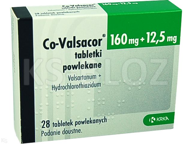 Co-Valsacor interakcje ulotka tabletki powlekane 160mg+12,5mg 28 tabl. | blister