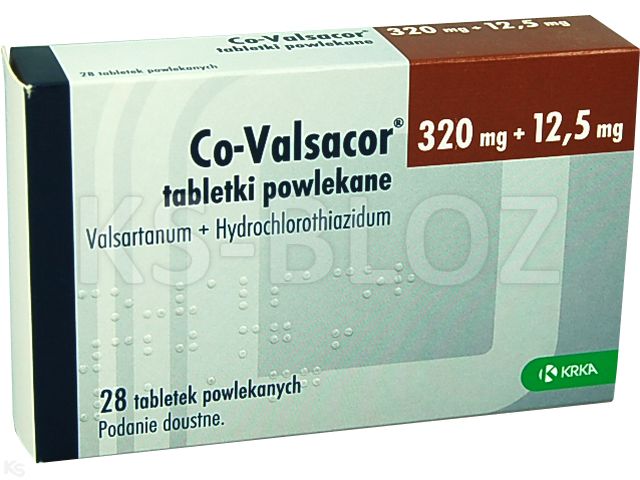 Co-Valsacor interakcje ulotka tabletki powlekane 320mg+12,5mg 