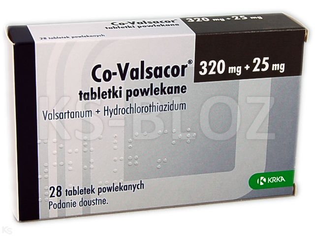 Co-Valsacor interakcje ulotka tabletki powlekane 320mg+25mg 28 tabl.