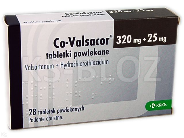 Co-Valsacor interakcje ulotka tabletki powlekane 320mg+25mg 