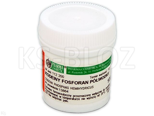 Codeini Phosphas Hemihydricus interakcje ulotka substancja - 10 g
