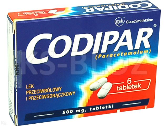 Codipar interakcje ulotka tabletki 500 mg 6 tabl.