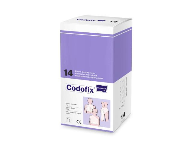 Codofix 14 Siatka opatrunkowa klatka piersiowa, brzuch, biodra elastyczna min. 14 cm x 1 m interakcje ulotka siatka opatrunkowa  1 szt.