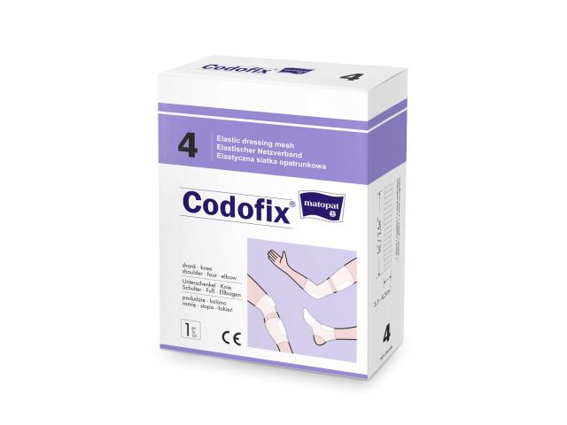 Codofix 4 Siatka opatrunkowa podudzie, kolano, ramię, stopa, łokieć elastyczna 4-4,5 cm x 1 m interakcje ulotka siatka opatrunkowa  1 szt.