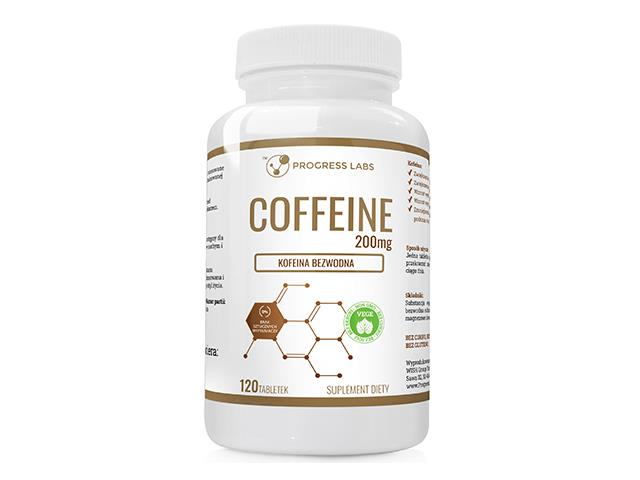 COFFEINE 200mg KOFEINA BEZWODNA interakcje ulotka tabletki  120 tabl.