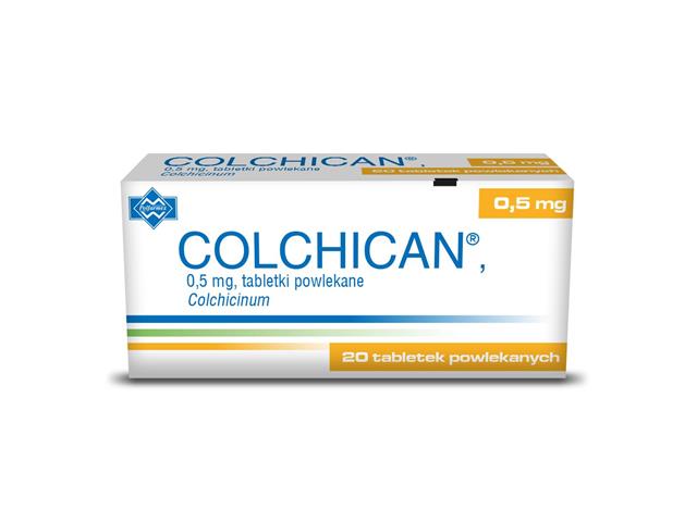 Colchican interakcje ulotka tabletki powlekane 500 mcg 20 tabl.