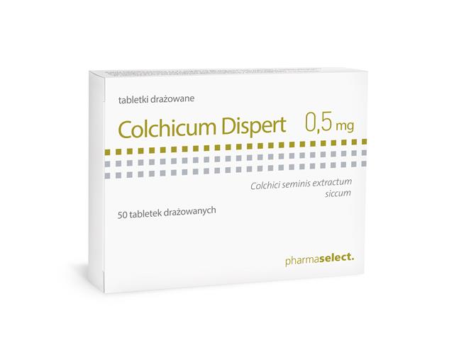 Colchicum Dispert interakcje ulotka tabletki drażowane 500 mcg 50 tabl. | 2 blist.po 25szt.