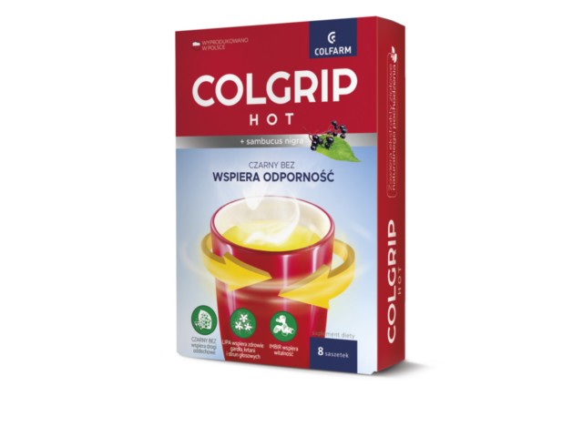 Colgrip Hot (Colgrip) interakcje ulotka proszek  8 sasz.