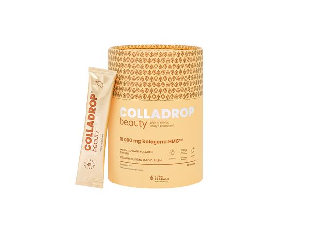 Colladrop Beauty Kolagen HMG 10000 mg mango interakcje ulotka saszetka  30 sasz.