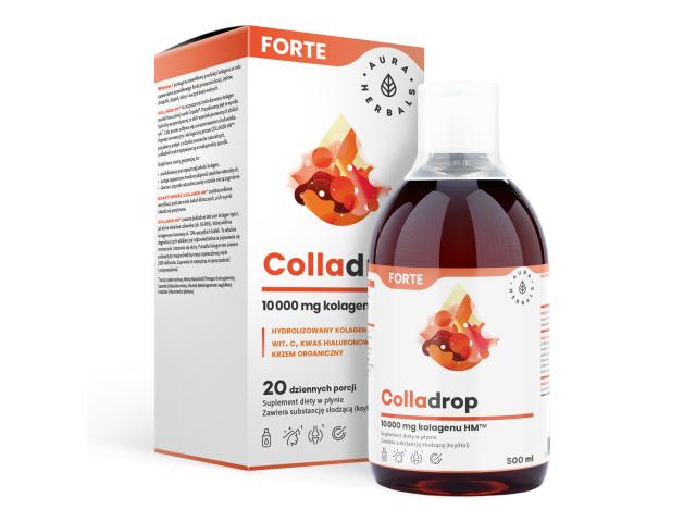 Colladrop Forte Kolagen Morski 10 000 mg interakcje ulotka płyn  500 ml