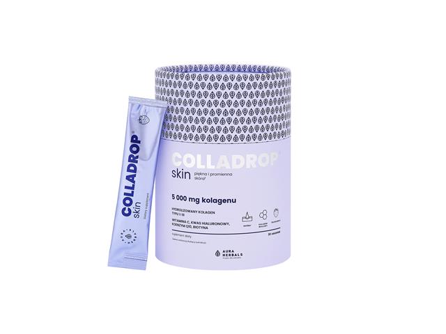 Colladrop Skin Kolagen 5000 mg interakcje ulotka proszek - 30 sasz.